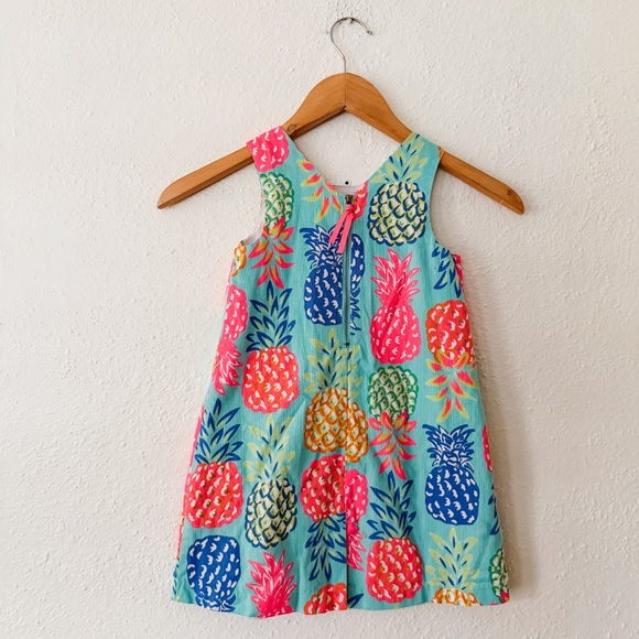 Tommy Bahama Girls Tropical Pineapple Shift Dress - Picture 2 of 5